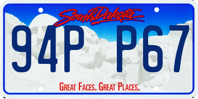 SD license plate 94PP67