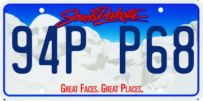 SD license plate 94PP68
