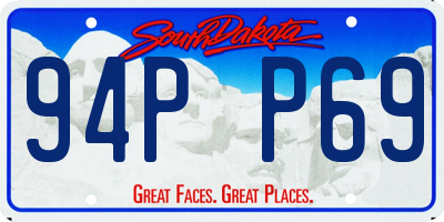 SD license plate 94PP69