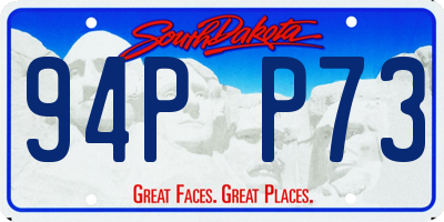 SD license plate 94PP73