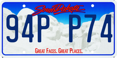 SD license plate 94PP74