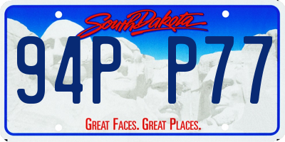 SD license plate 94PP77