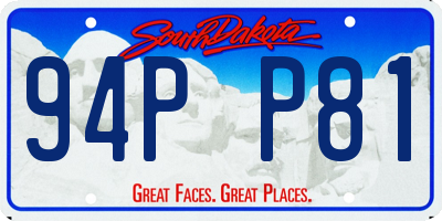 SD license plate 94PP81