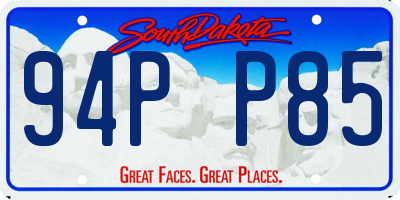 SD license plate 94PP85