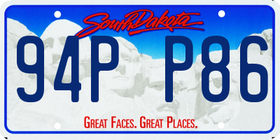 SD license plate 94PP86