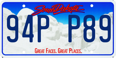 SD license plate 94PP89