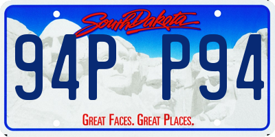 SD license plate 94PP94