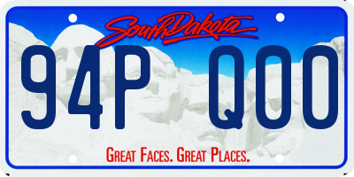 SD license plate 94PQ00