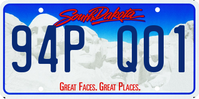 SD license plate 94PQ01
