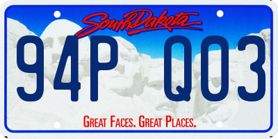 SD license plate 94PQ03