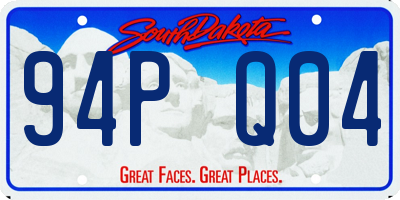 SD license plate 94PQ04