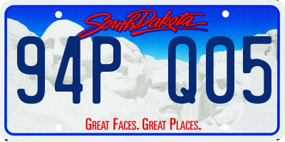 SD license plate 94PQ05