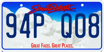 SD license plate 94PQ08