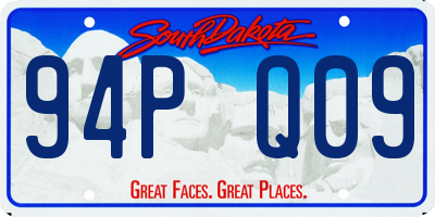 SD license plate 94PQ09
