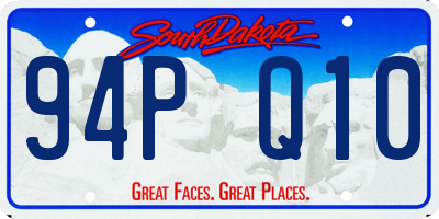 SD license plate 94PQ10