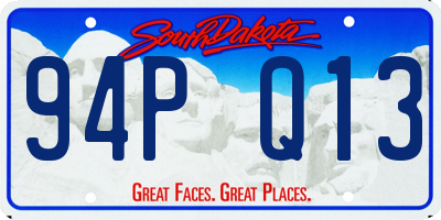 SD license plate 94PQ13