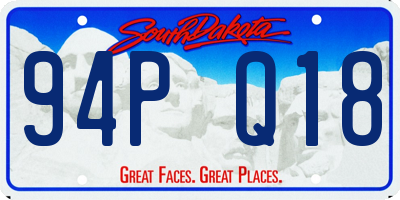 SD license plate 94PQ18