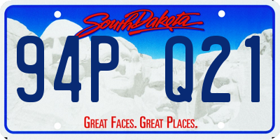 SD license plate 94PQ21