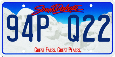 SD license plate 94PQ22