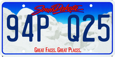 SD license plate 94PQ25