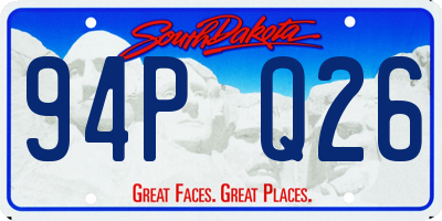 SD license plate 94PQ26