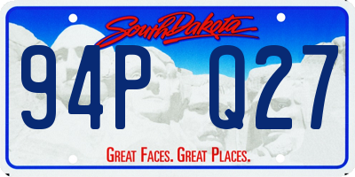 SD license plate 94PQ27