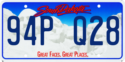 SD license plate 94PQ28