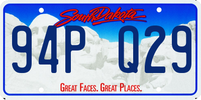 SD license plate 94PQ29