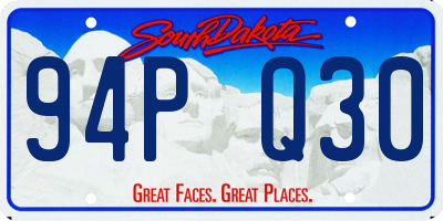 SD license plate 94PQ30