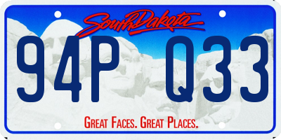 SD license plate 94PQ33