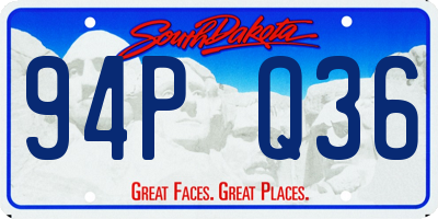 SD license plate 94PQ36