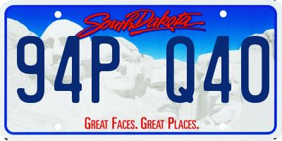SD license plate 94PQ40