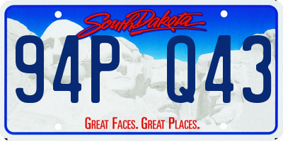 SD license plate 94PQ43