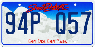 SD license plate 94PQ57