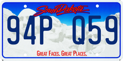 SD license plate 94PQ59