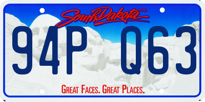 SD license plate 94PQ63
