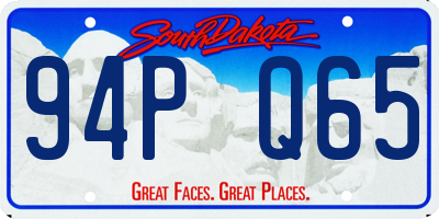 SD license plate 94PQ65