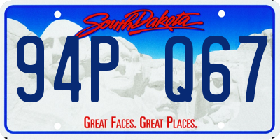 SD license plate 94PQ67