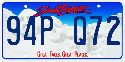 SD license plate 94PQ72