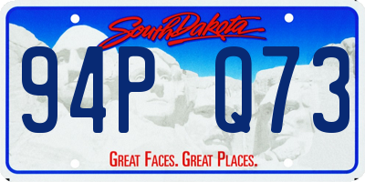 SD license plate 94PQ73