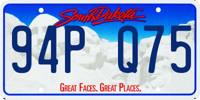 SD license plate 94PQ75