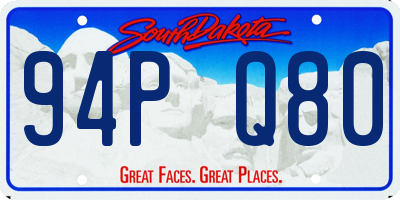 SD license plate 94PQ80