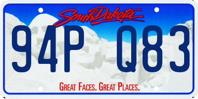 SD license plate 94PQ83