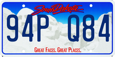 SD license plate 94PQ84