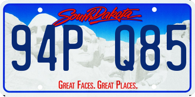 SD license plate 94PQ85