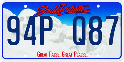 SD license plate 94PQ87