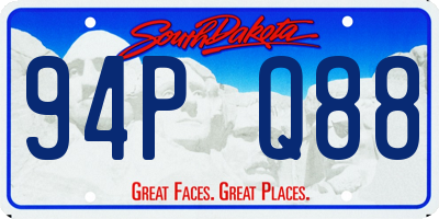 SD license plate 94PQ88
