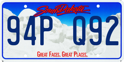 SD license plate 94PQ92