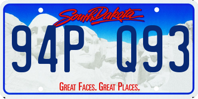 SD license plate 94PQ93