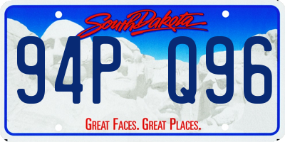 SD license plate 94PQ96